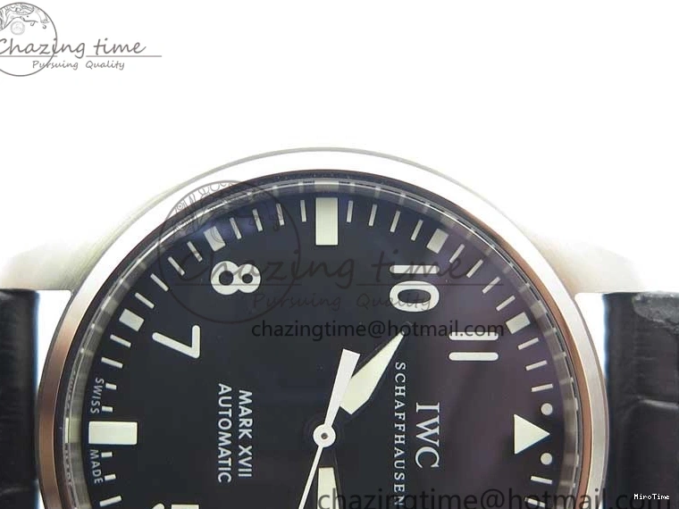 MIROTIME 0723 Affordable Mark XVII IW326501 FKF 1:1 Best Edition Black Dial on Black Leather Strap 7131